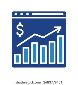 Icono De La Ilustración Del Mini Valor Métrico Relacionado Con El Mercado De Capitales, Investigación De Mercado. Uso Para El Concepto Moderno, Ui, Web Ux Y Desarrollo De App.