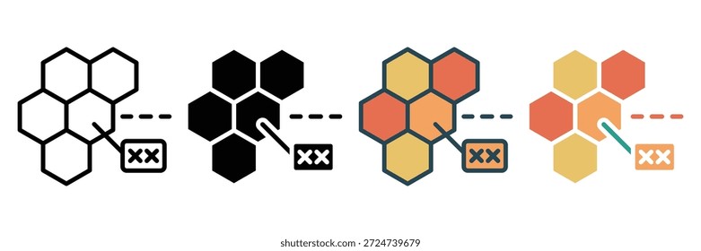Icono de Web métrico colección de estilo múltiple