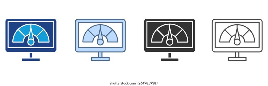 Metrics Icon Set Multiple Style Collection