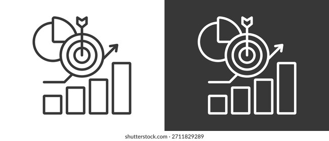 Conjunto De Íconos De Métricas Colección De Vector Aislada En Blanco Y Negro