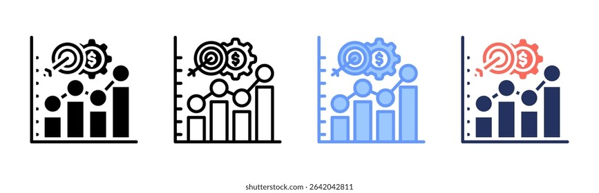 Metrics icon sheet multiple style collection