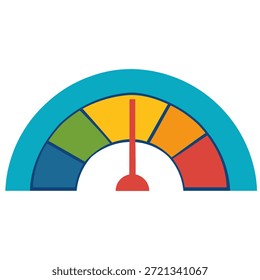 Indicador de nível de métricas, ilustração de vetor