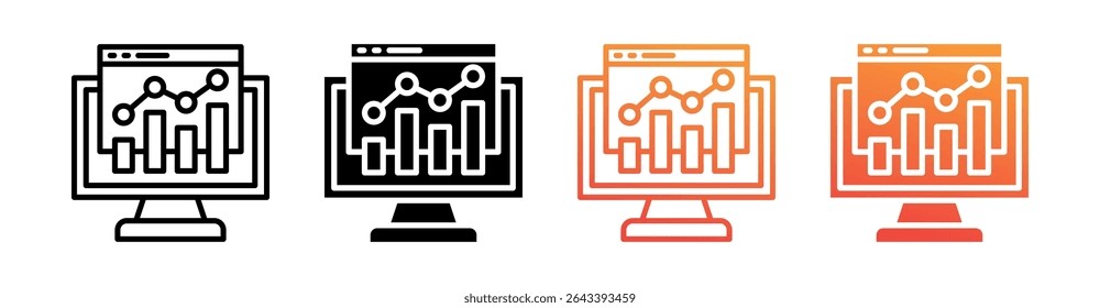 Vetor de Definição de Ícone de Estilo Múltiplo de Métricas