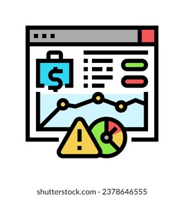 metrics risk color icon vector. metrics risk sign. isolated symbol illustration