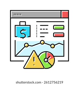 metrics risk color icon vector. metrics risk sign. isolated symbol illustration