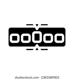 metrics Risiko Glyphsymbol Vektorgrafik. metritisches Risikozeichen. einzelne Symbolillustration