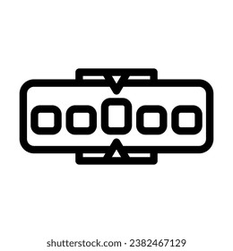 vector de icono de línea de riesgo de métrica signo de riesgo de métrica. símbolo de contorno aislado ilustración negra