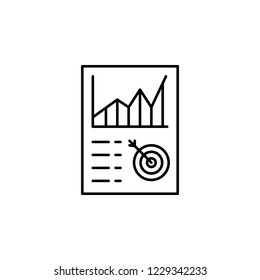 Metrics, Target , Chart  Icon. Element Of Editorial Design Icon. Thin Line Icon For Website Design And Development, App Development. Premium Icon