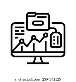 metrics technical sales engineer line icon vector. metrics technical sales engineer sign. isolated contour symbol black illustration