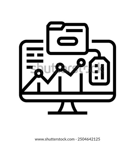 metrics technical sales engineer line icon vector. metrics technical sales engineer sign. isolated contour symbol black illustration