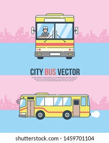 Metro bus vector. business transportation, bus stop, transport city, school bus.