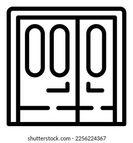 Metro door icon outline vector. Front doorway. Modern design