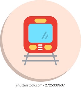 Ícone de Estilo de Círculo Plano do Metro