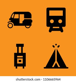 metro, forest, isolated and business icons set. Vector illustration for web and design