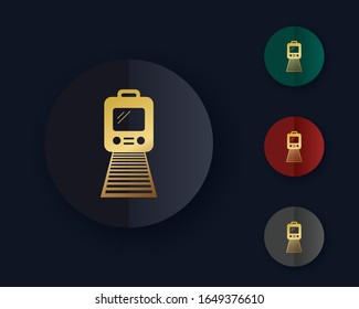 Metrosymbol im flachen Stil. Untergrundbahn-Vektorillustration