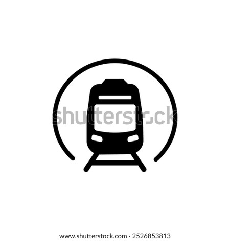 Metro icon in flat style. Train subway vector illustration.