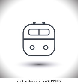 Metro icon line vector