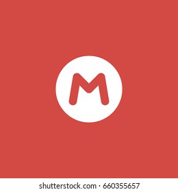 metro icon. sign design. red background