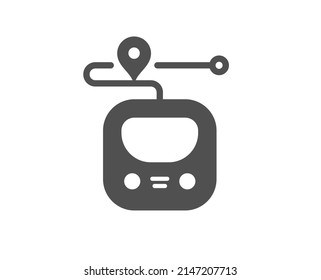 Icono de Metro. Signo de ruta de viaje del metro. Símbolo de localización del tren subterráneo. Clásico estilo plano. Elemento de diseño de calidad. Un simple icono de metro. Vector