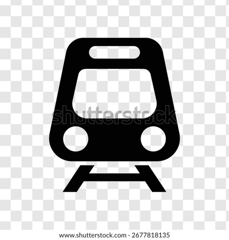Metro icon with transparent background. Clean vector graphic ideal for UI, logos, and web design