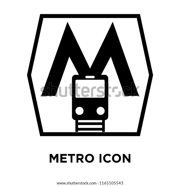 Metro icon vector isolated on white background,\
Metro transparent sign