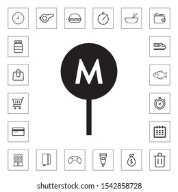 Metro icon for web and mobile