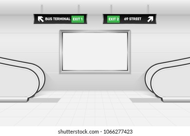 Metro interior design and facility indoor., Tube, Underground, Subway