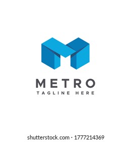Metro - Letter M Vector Logo Template