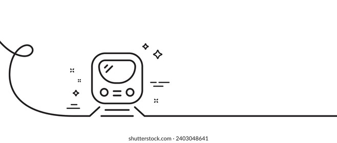 Icono de línea de metro. Una línea continua con curl. Señal de transporte subterráneo. Símbolo del tren. cinta de contorno simple del metro. Patrón de curva de bucle. Vector