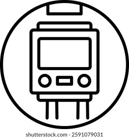 Metro Line Vector Icon Design