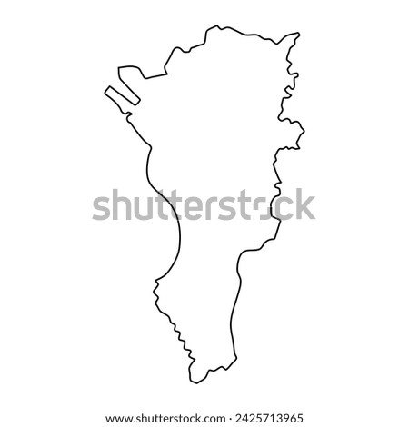 Metro Manila map, administrative division of Philippines. Vector illustration.