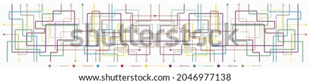 Metro map tube subway scheme. City transportation vector complex grid. Underground map. DLR and Crossrail map design template. Live strokes included. Educational puzzle game style connect the dots.
