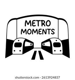 Metro moments glyph style sticker 
