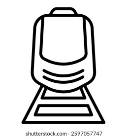 Metro Rail icon line vector illustration