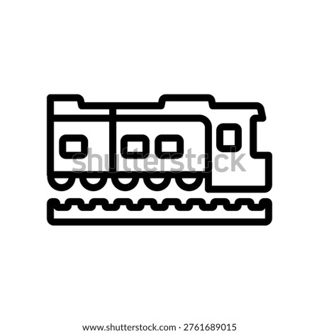 Metro rail icon, Line Vector graphics
