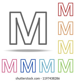 metro sign icon. Elements of Navigation in multi colored icons. Simple icon for websites, web design, mobile app, info graphics