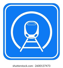 Metro sign icon. High speed train sign. Metro subway station vector icon. flat vector illustration design.