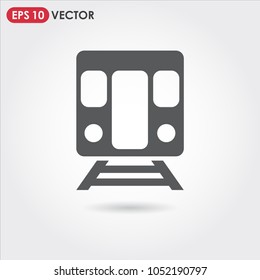 metro single vector icon on light background