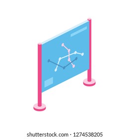 Metro stand isometric 3d vector icon illustrate