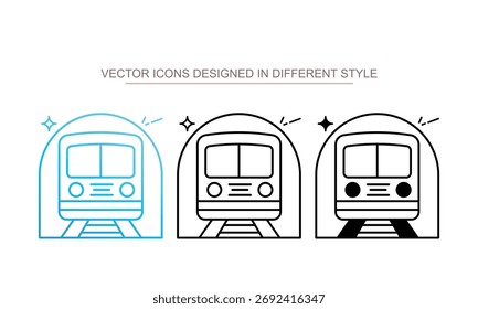 Metrostation-Symbolsatz für mehrere Stilkollektionen