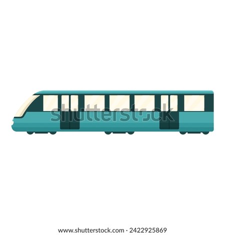 Metro station train icon cartoon vector. City transport. Modern industry