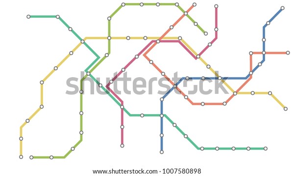 Metro Subway Map Stock Vector (Royalty Free) 1007580898 | Shutterstock