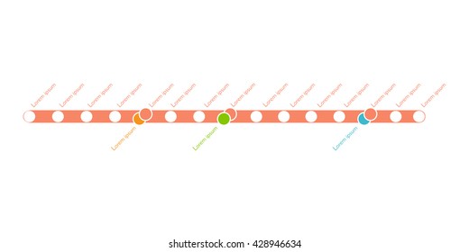 Metro or subway map design template. city transportation concept. vector illustration