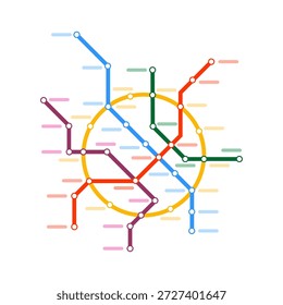 Metro subway map. Transportation concept. Plan map station metro and underground railway metro scheme.