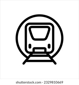 Metro subway station vector icon