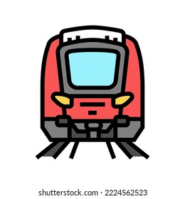 metro subway transport vehicle color icon vector. metro subway transport vehicle sign. isolated symbol illustration