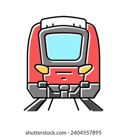 metro subway transport vehicle color icon vector. metro subway transport vehicle sign. isolated symbol illustration