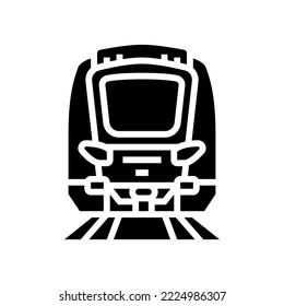 metro subway transport vehicle glyph icon vector. metro subway transport vehicle sign. isolated symbol illustration