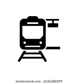 Metro train approaching platform showing urban public transportation