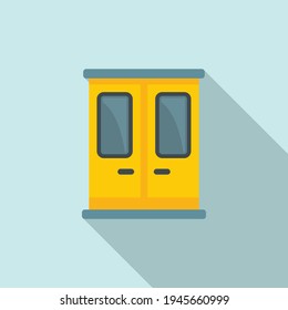 Metro train door icon. Flat illustration of Metro train door vector icon for web design